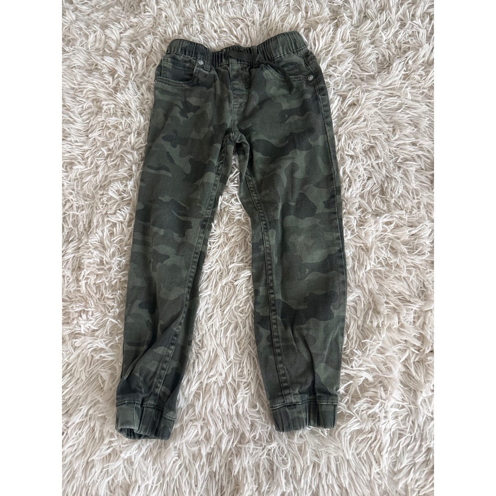 Levi Strauss‎ Co Camouflage Cargo Jogger Pants Kids Size 7 Reg Elastic Waist